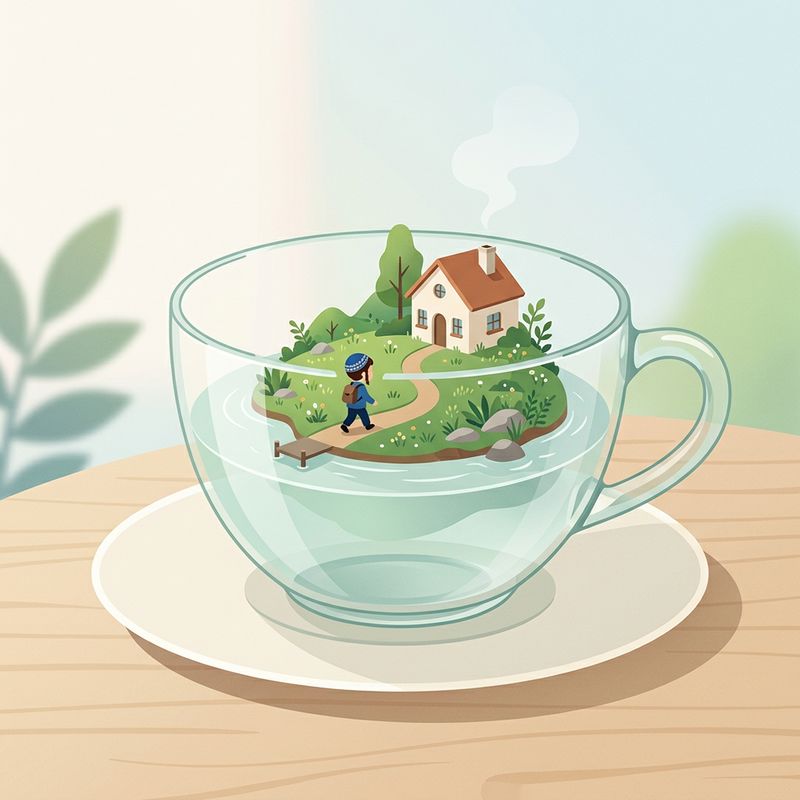 ילד עם כוס תה ננו בננה